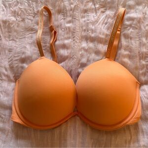 2/$38 or 3/$54: PINK VS Wear Everywhere Super Push-Up Bra 34D Orange Sparkle